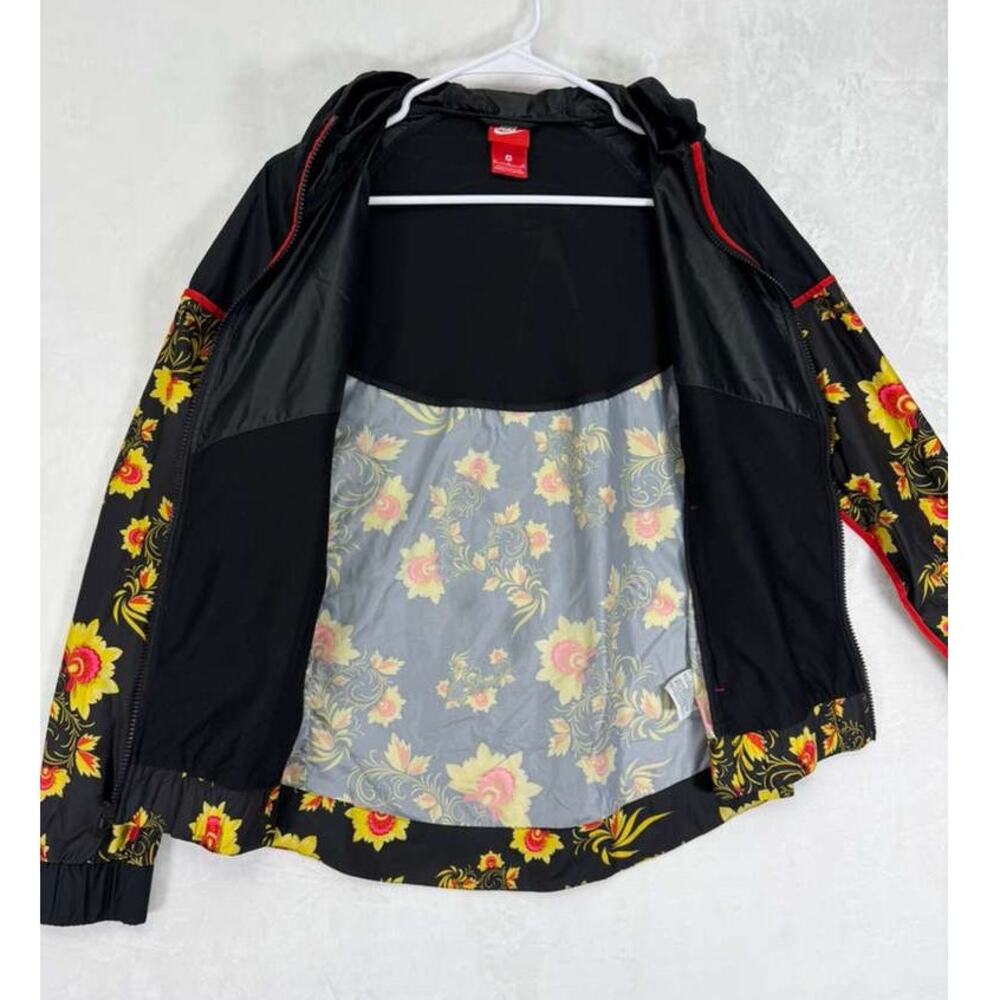 Nike Sportswear Windrunner Women's Printed Jacket Gym Casual Black/Yellow/Red M - Picture 4 of 14
